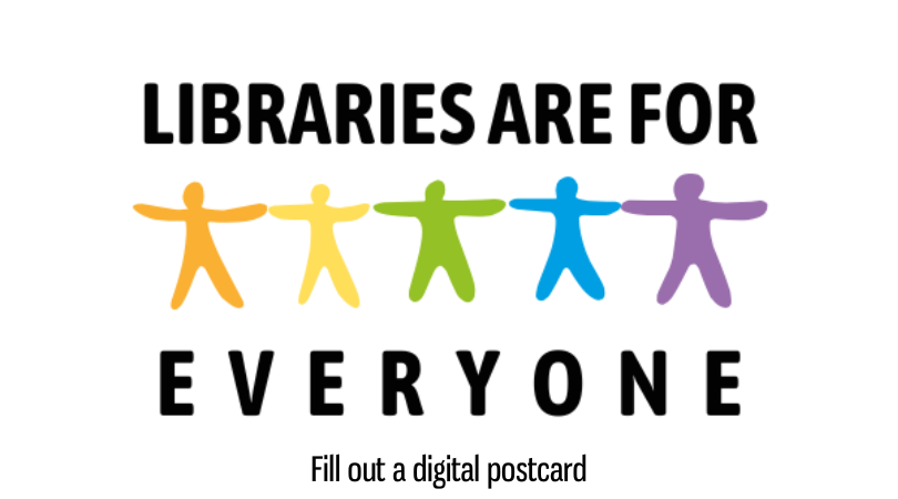 fill out a digital postcard to support libraries