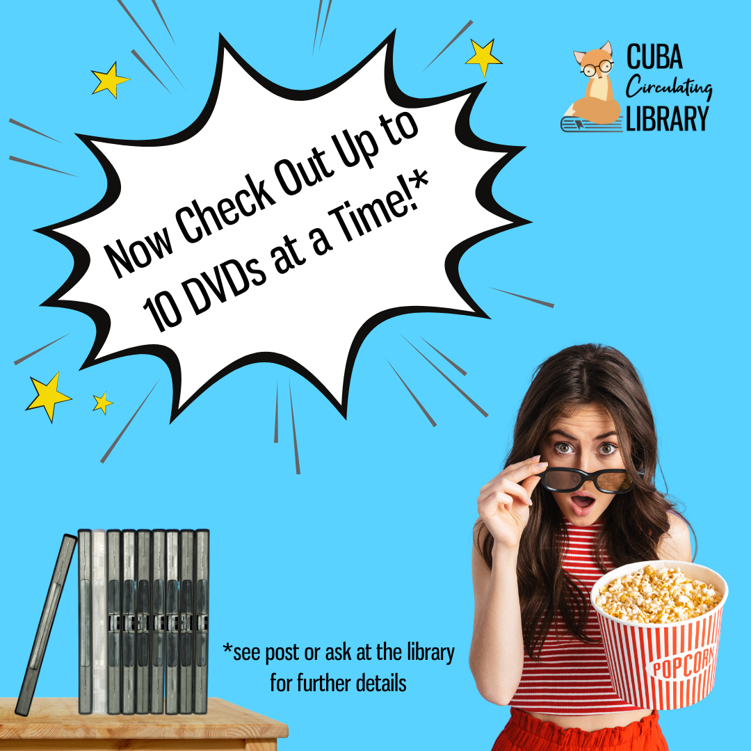 10 Dvds At A Time Ig – Cuba Circulating Library