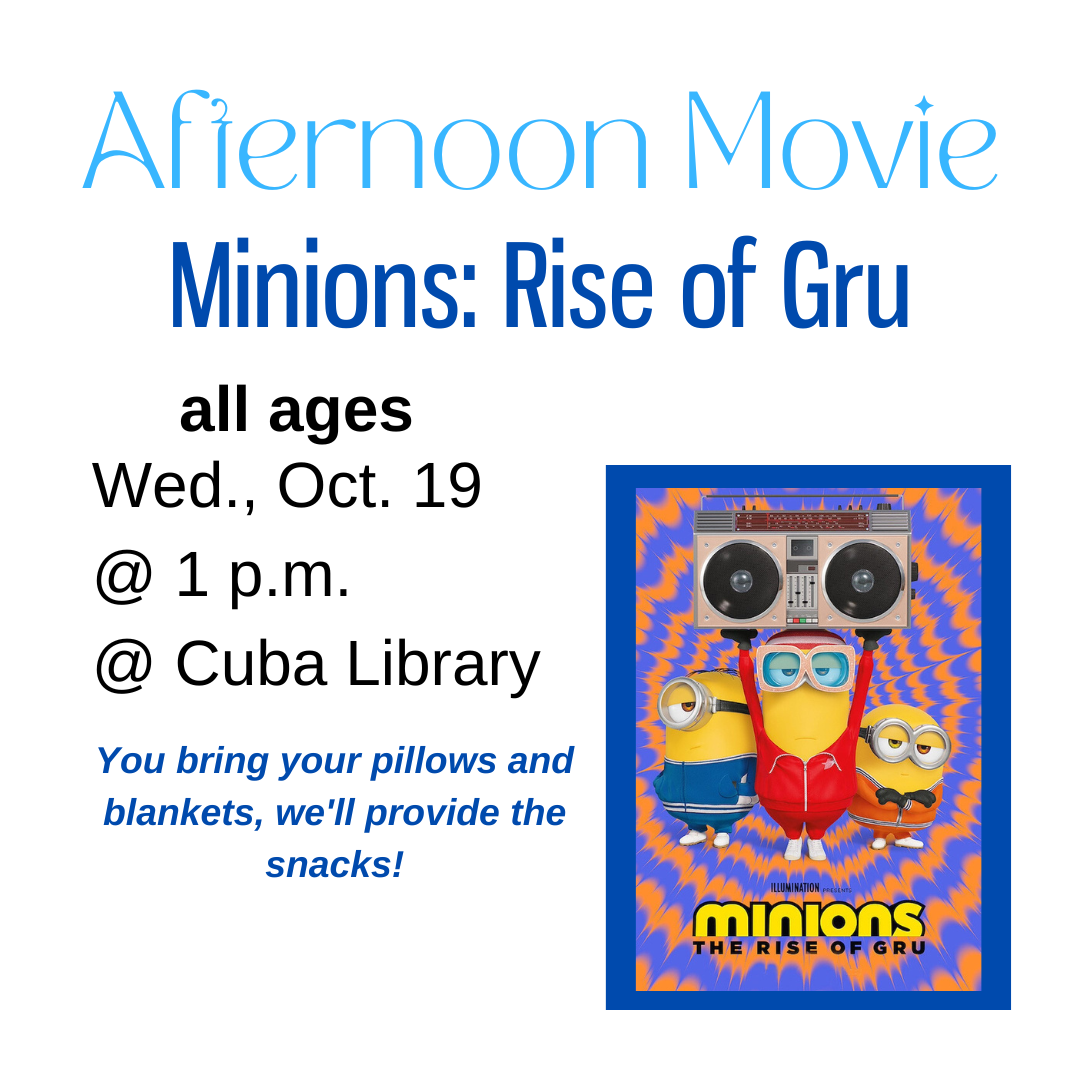Afternoon Movie – Minions: Rise of Gru