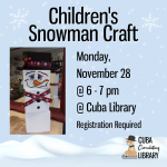 Children’s Snowman Craft