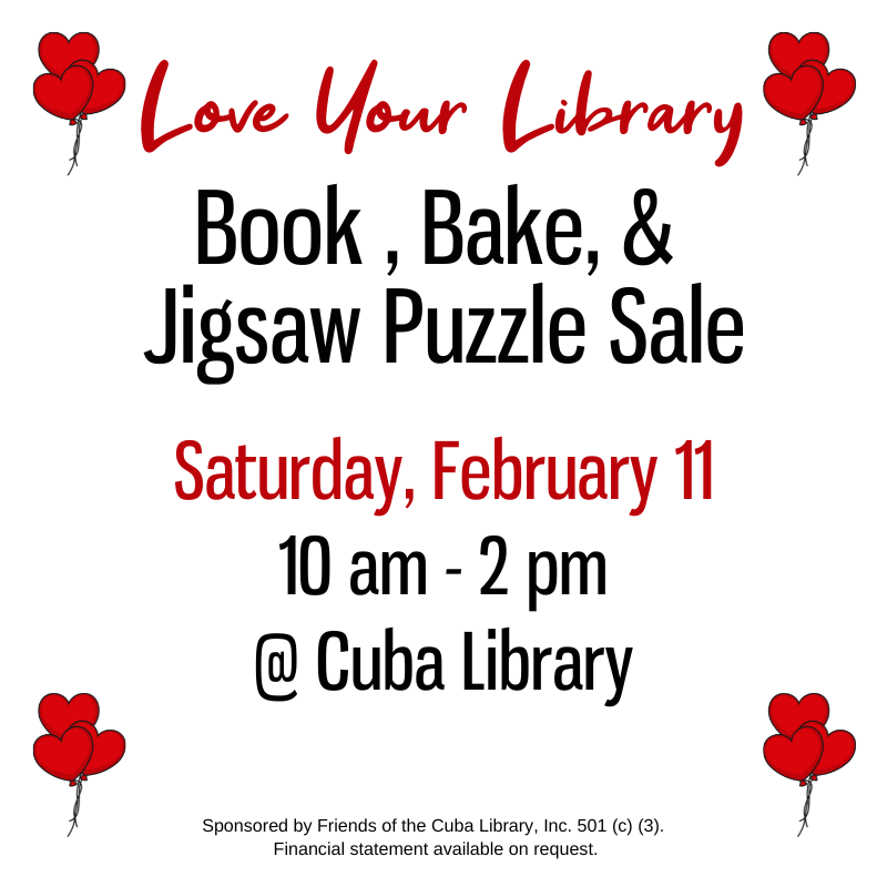 Love Your Library Book, Bake & Jigsaw Puzzle Sale