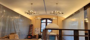 four branch shaped pendant lights