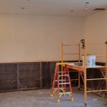 Skim Coat of Drywall Compound on Old Bulletin Area 4.24.23