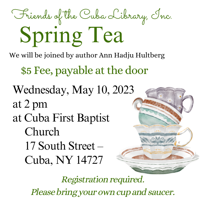 Friends of the Cuba Library, Inc. Spring Tea