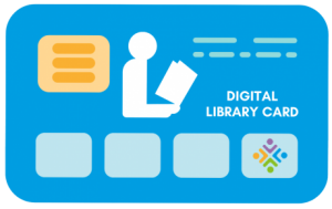 digital library card graphic