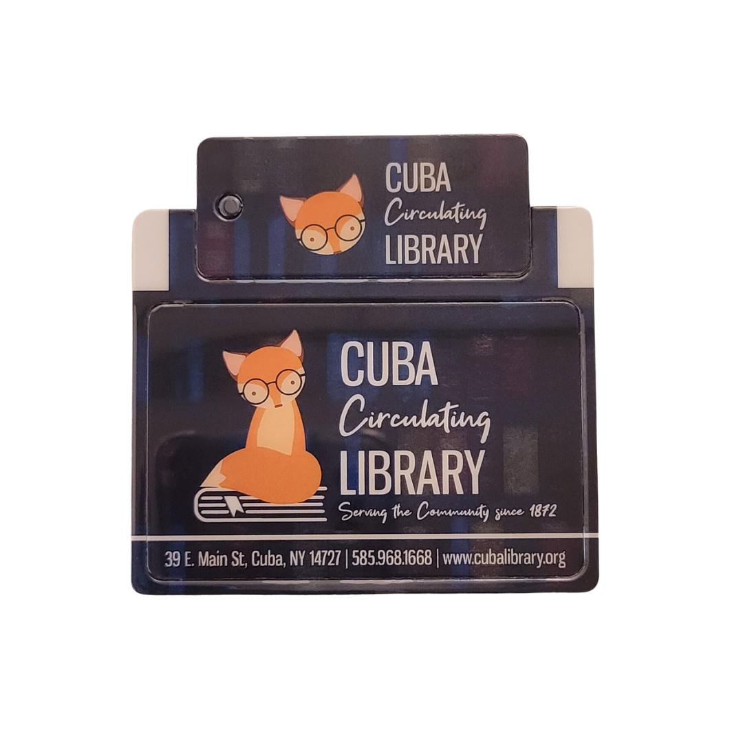 Cuba Circulating Library card with sitting fox logo