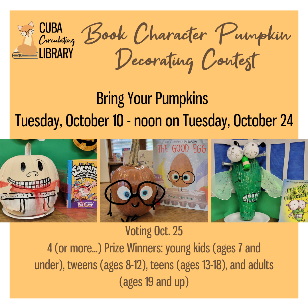 Book Character Pumpkin Contest