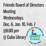 Friends of the Cuba Library, Inc. Board of Directors Mtg