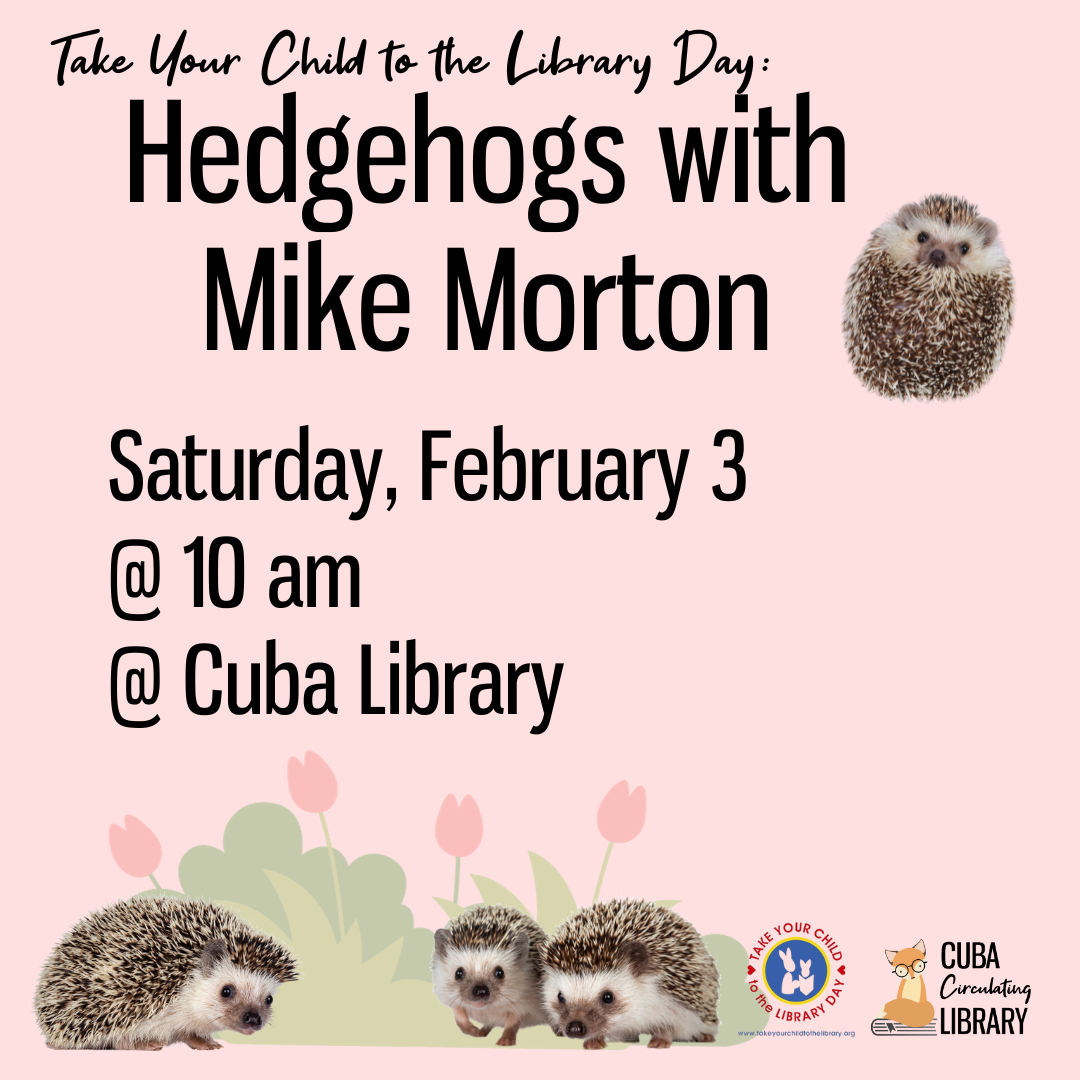 Take Your Child to the Library Day: Hedgehogs with Mike Morton