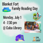 Blanket Fort Family Reading Day
