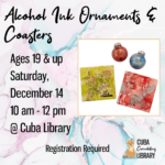 Alcohol Ink Ornaments & Coasters