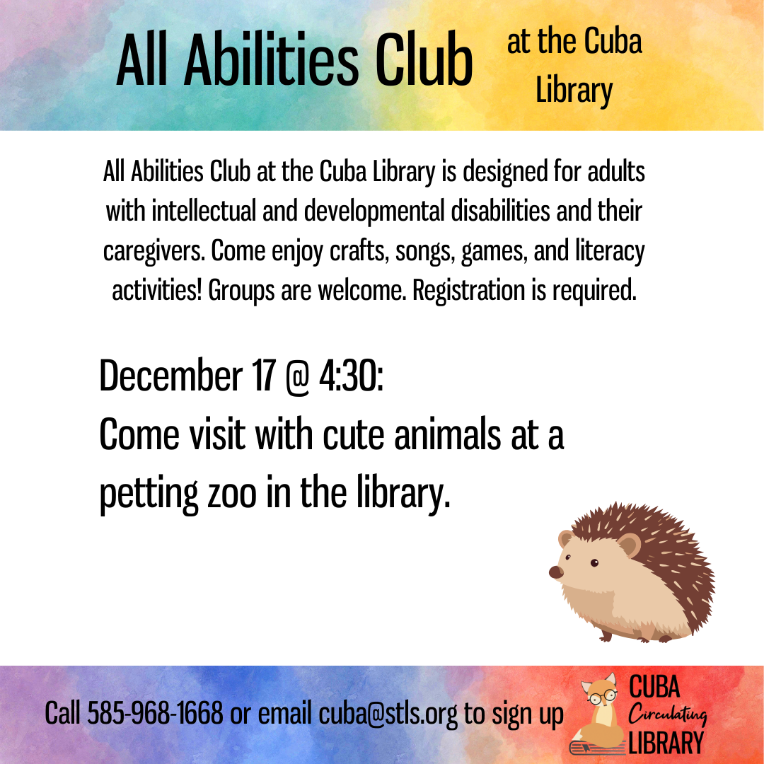 All Abilities Club: Petting Zoo