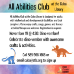 All Abilities Club: Dino-vember