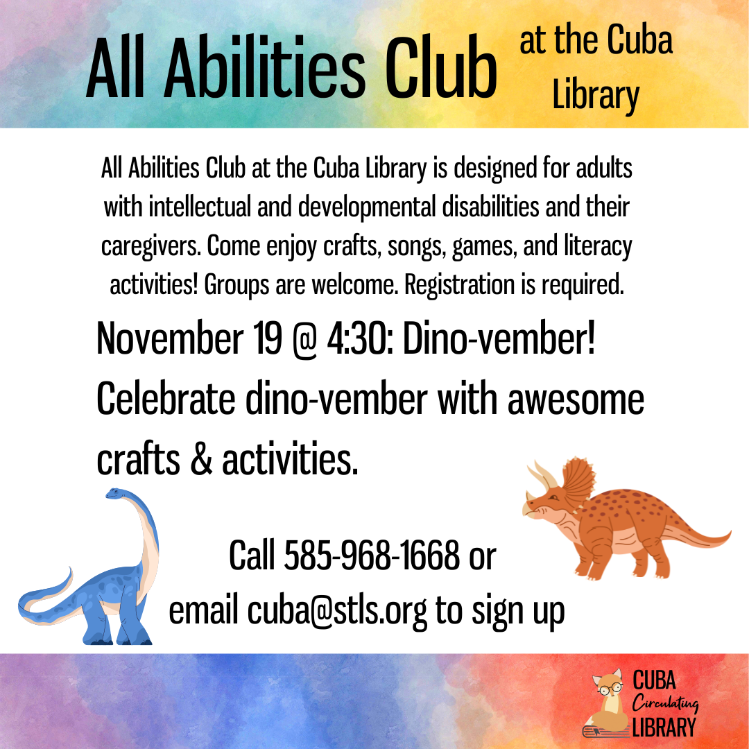 All Abilities Club: Dino-vember