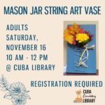 String Art Mason Jar Vases