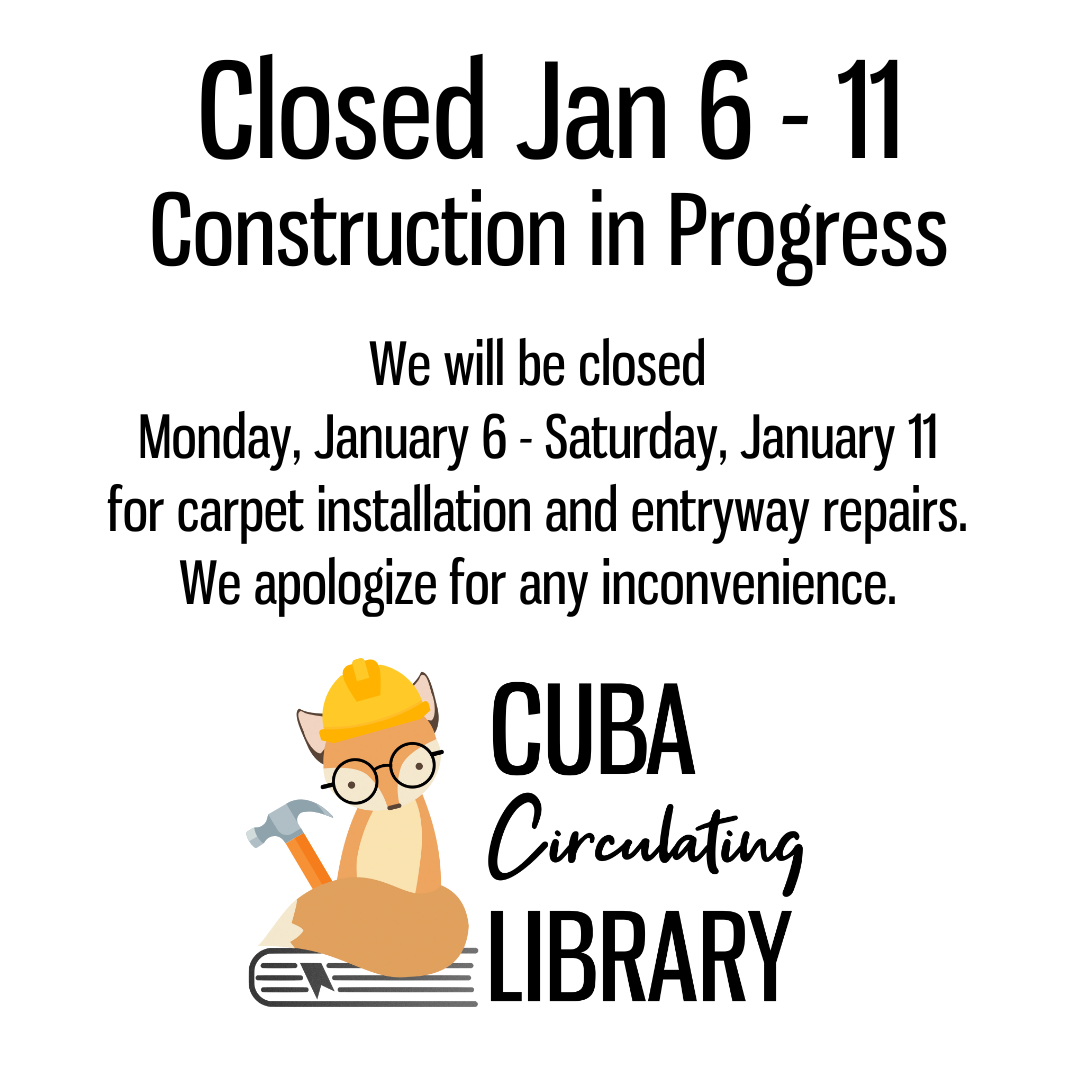 Library Closed January 6 – 11