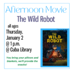 Afternoon Movie: The Wild Robot