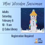 Mini Wooden Snowman Craft