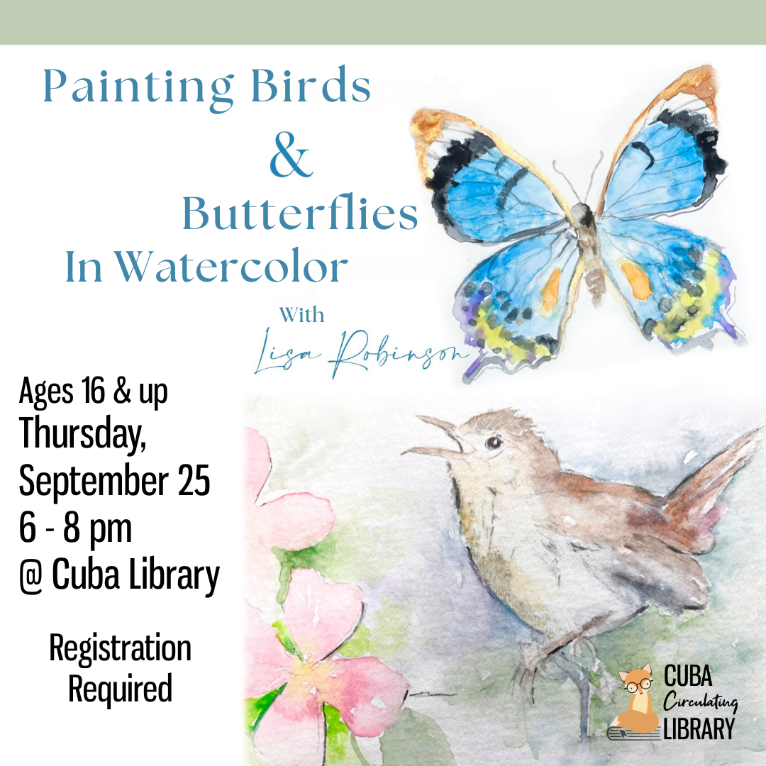 Painting Birds & Butterflies in Watercolor with Lisa Robinson