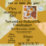 Baked Pies & Treats Fundraiser