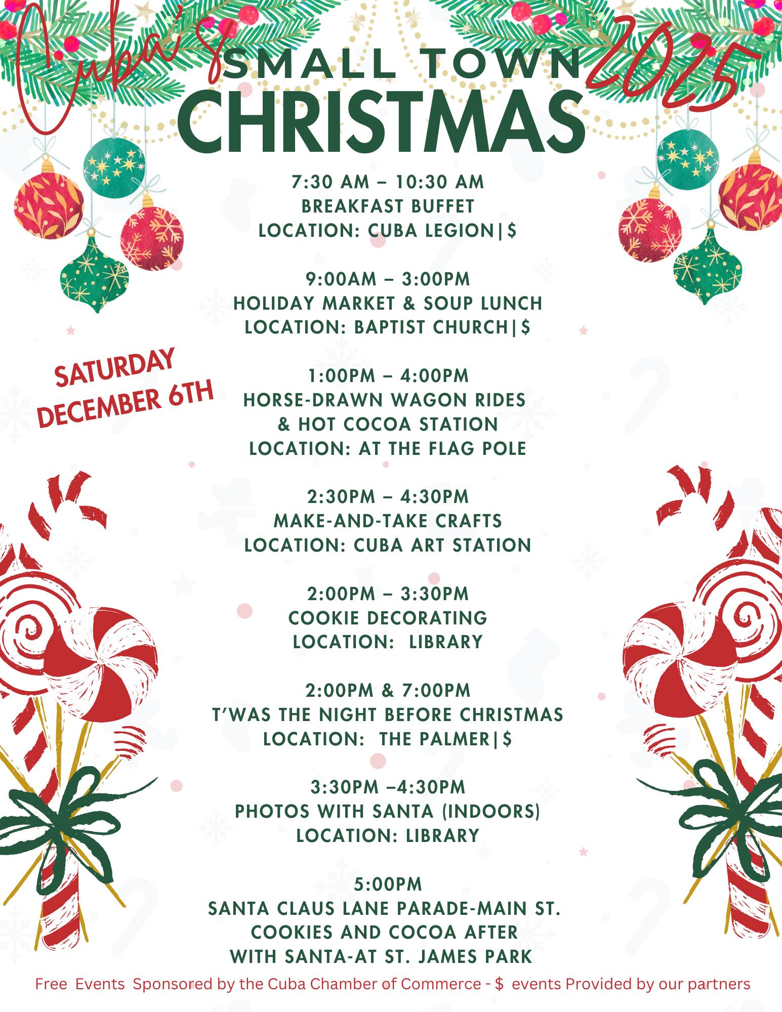 Small Town Christmas events