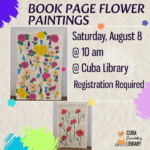 Book Page Flower Paintings
