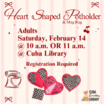 Heart-Shaped Potholder & small mug rug