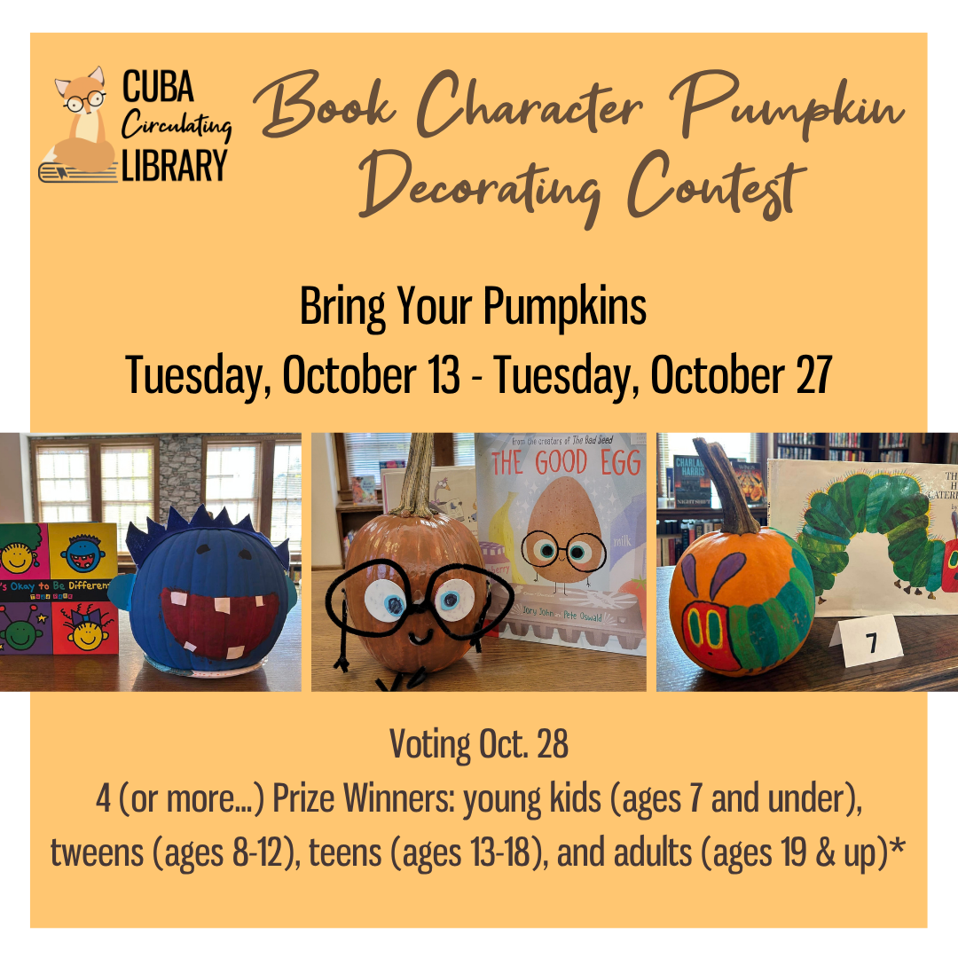 Book Character Pumpkin Contest